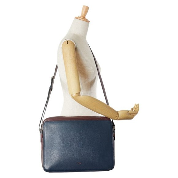 CHRISTIAN DIOR Blue Leather Shoulder Bag - Picture 7 of 7